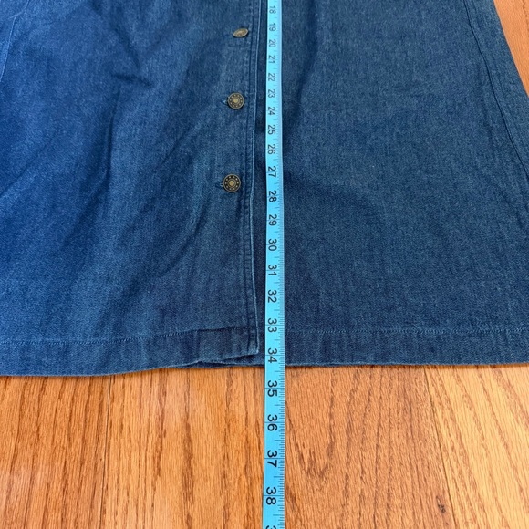 Blair Women's Long Button Up Front Jean Maxi Skirt Size Large - Picture 8 of 9